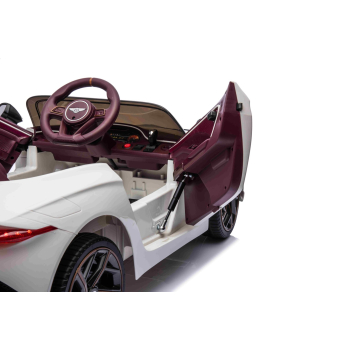 Autko Bentley Bacalar na akumulator dla dzieci Biały + Pilot + EVA + Wolny Start + Audio LED